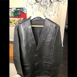 Gucci Leather Bleizer Dark Gray size 48